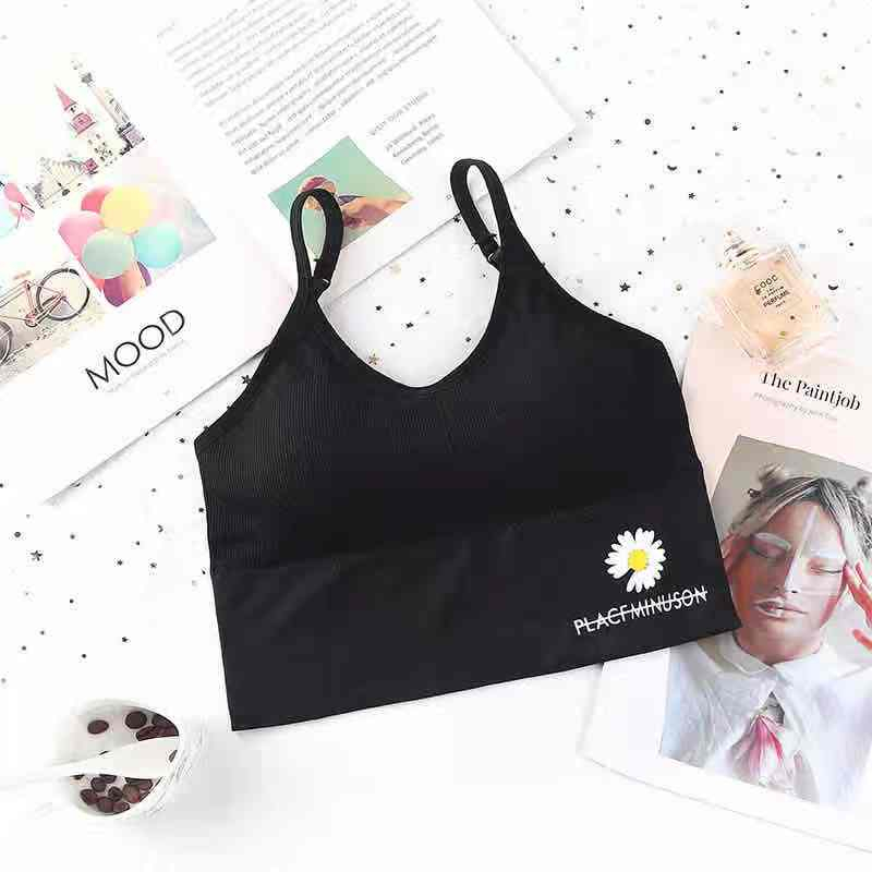 Pakaian Dalam Wanita Bra Polos Yoga Bra Push Up Tanpa Kawat Sport Bra-bra-104 Hitam