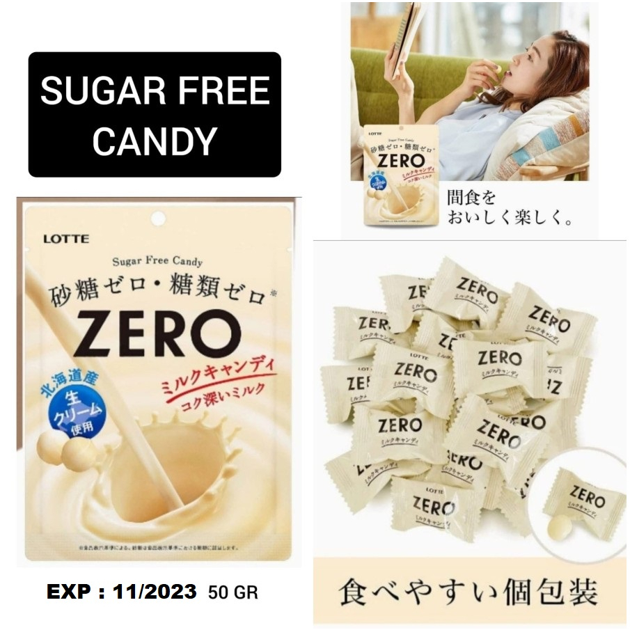 Lotte Zero Candy Permen Sugar Free Japan Korea Bebas Gula/Sugar Free