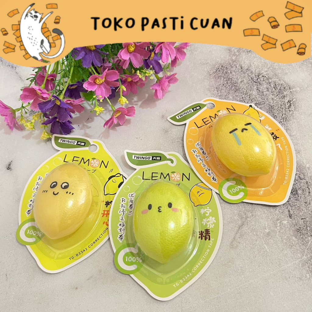 

Correction tape bentuk buah lemon alat tulis sekolah lucu kado unik tipex tipx penghapus tulisan lucu kado unik