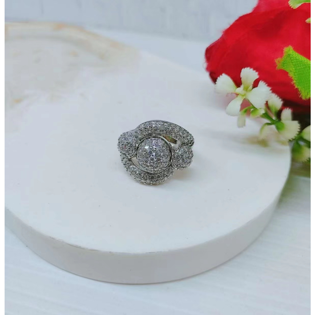 Cincin Xuping Mata Full Lapis Emas Perhiasan Fashion R045/R046