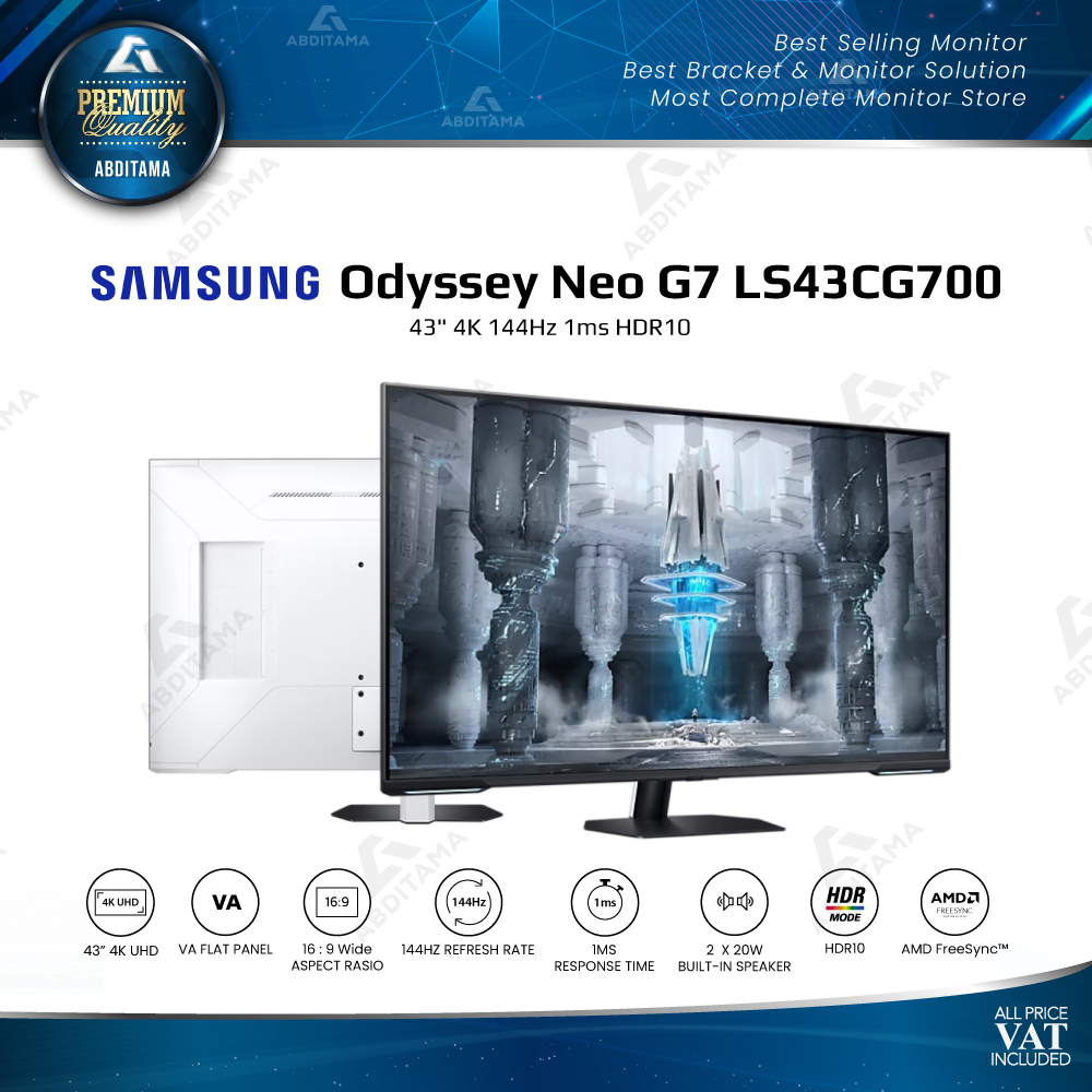 Monitor Samsung Odyssey Neo G7 G70NC LS43CG700 43&quot; 4K 144Hz 1ms HDR10