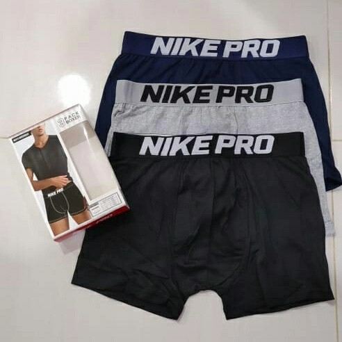 3 Pcs Celana Dalam Boxer CD boxer pria Nike pro Bahan Adem Kualitas Import Bayar ditempat [ COD ]