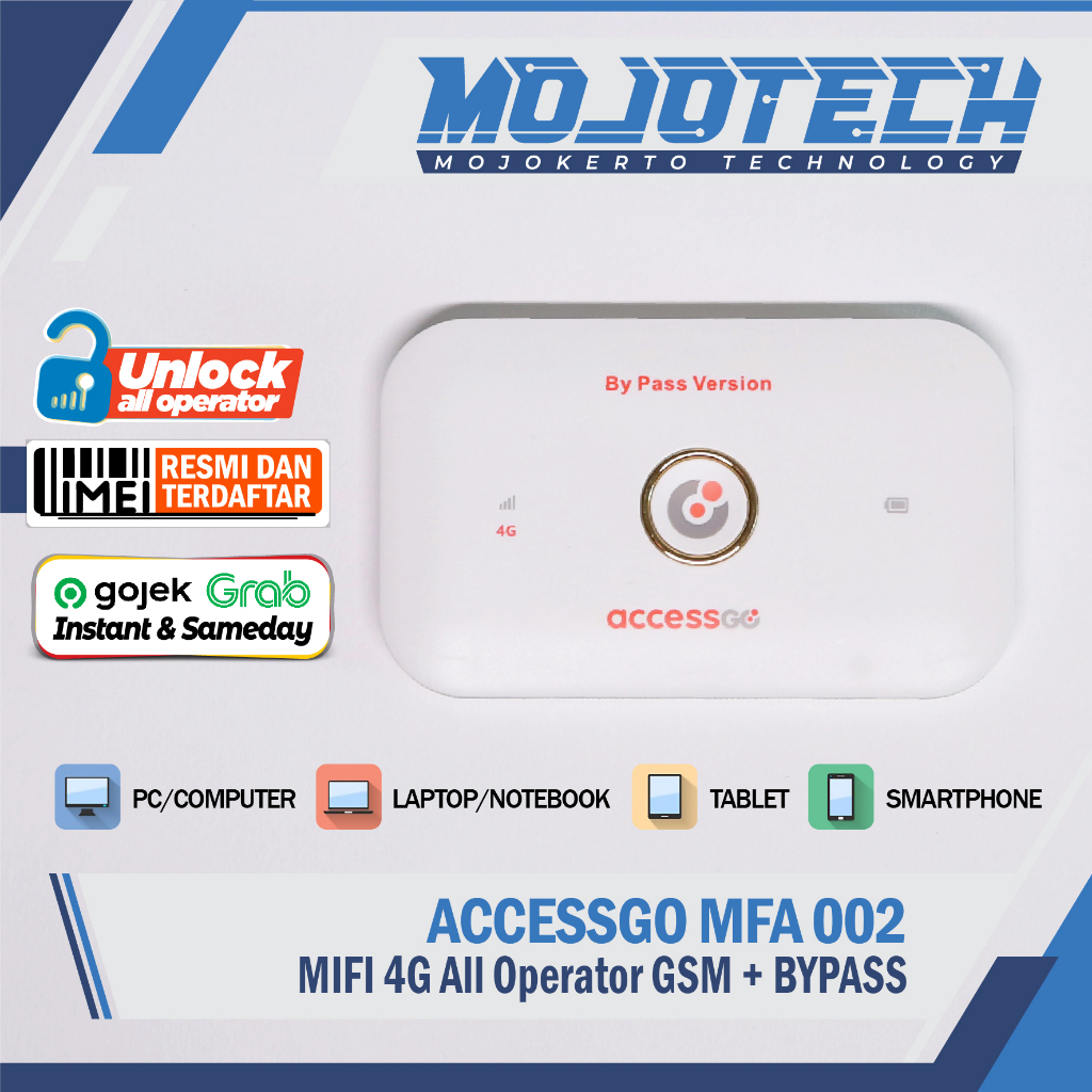 Modem Wifi MifiAccessGo MiFi MFA-002 4G All Operator GSM+ BYPASS Garansi Resmi
