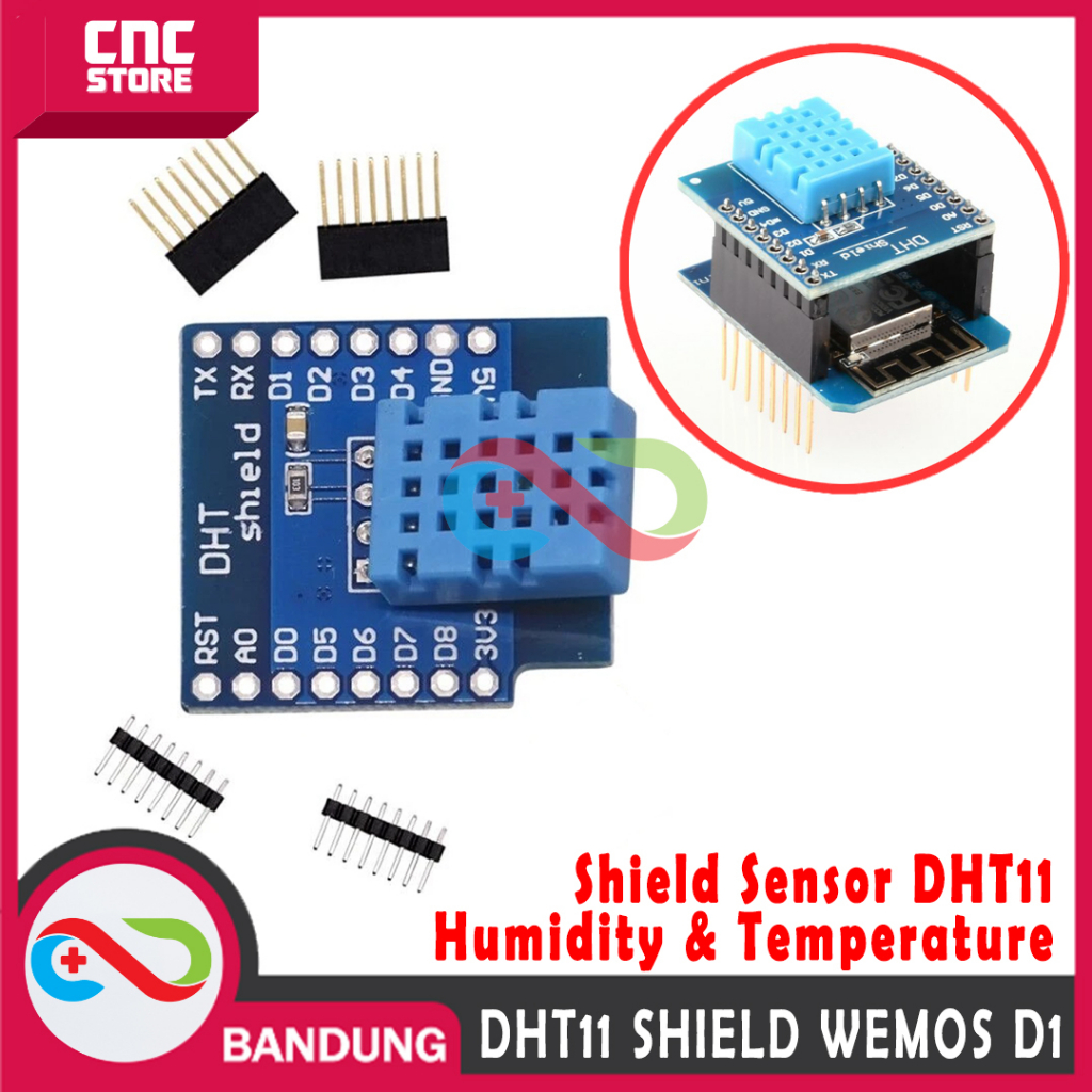 SHIELD DHT11 FOR WEMOS D1 MINI PRO SENSOR SUHU &amp; KELEMBABAN HUMIDITY