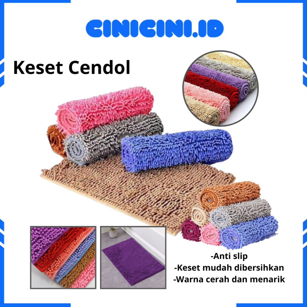 [ Cinicini ] Keset Cendol keset kaki kamar mandi Microfiber