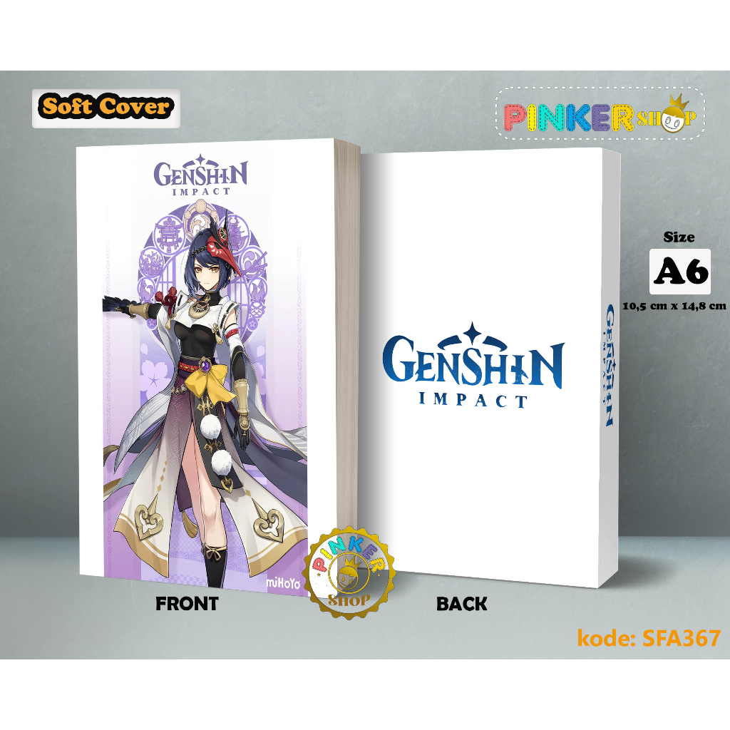 

(SFA367) Pocket Note Game Genshin Impact KOJOU SARA Softcover A6/A5 Buku Tulis catatan Notes Agenda Planner Jurnal