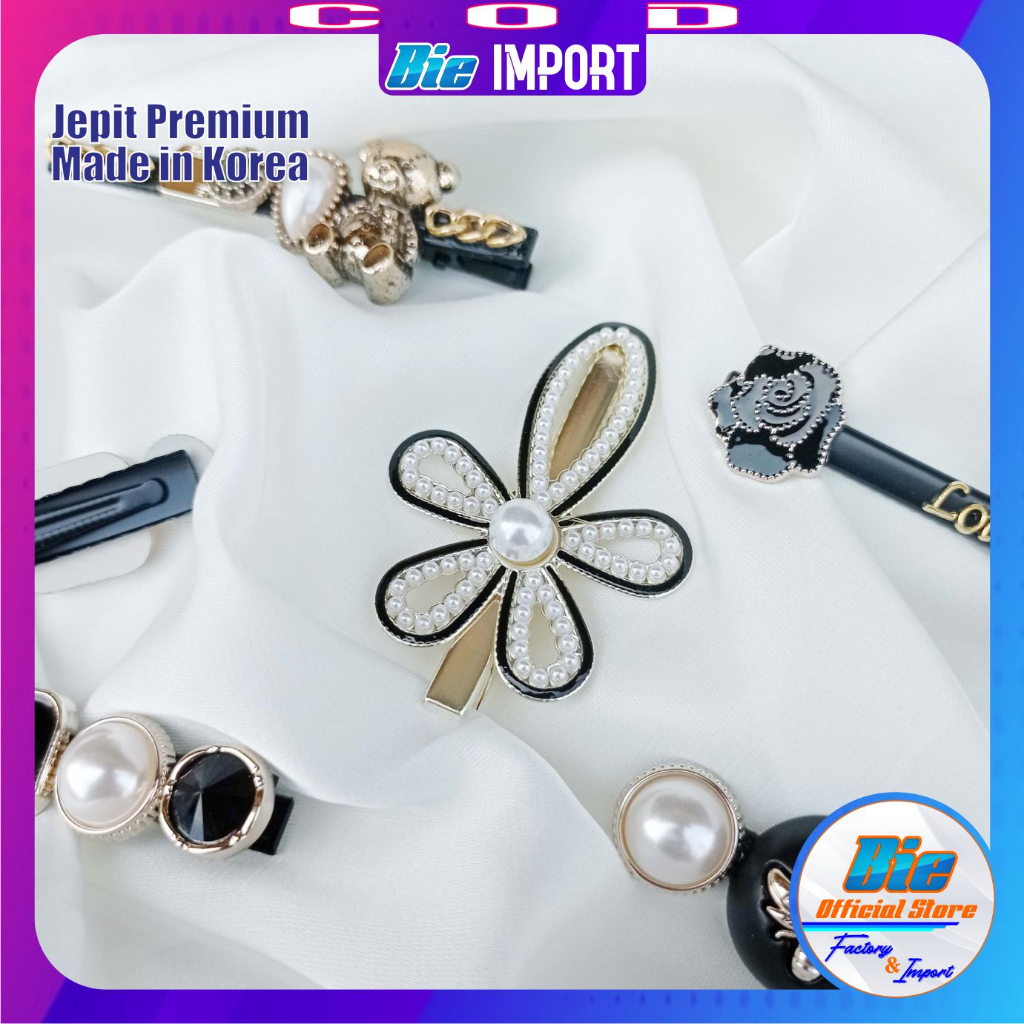 Jepit Rambut Made in Korea Diamond Mutiara Premium Impor Best Seller