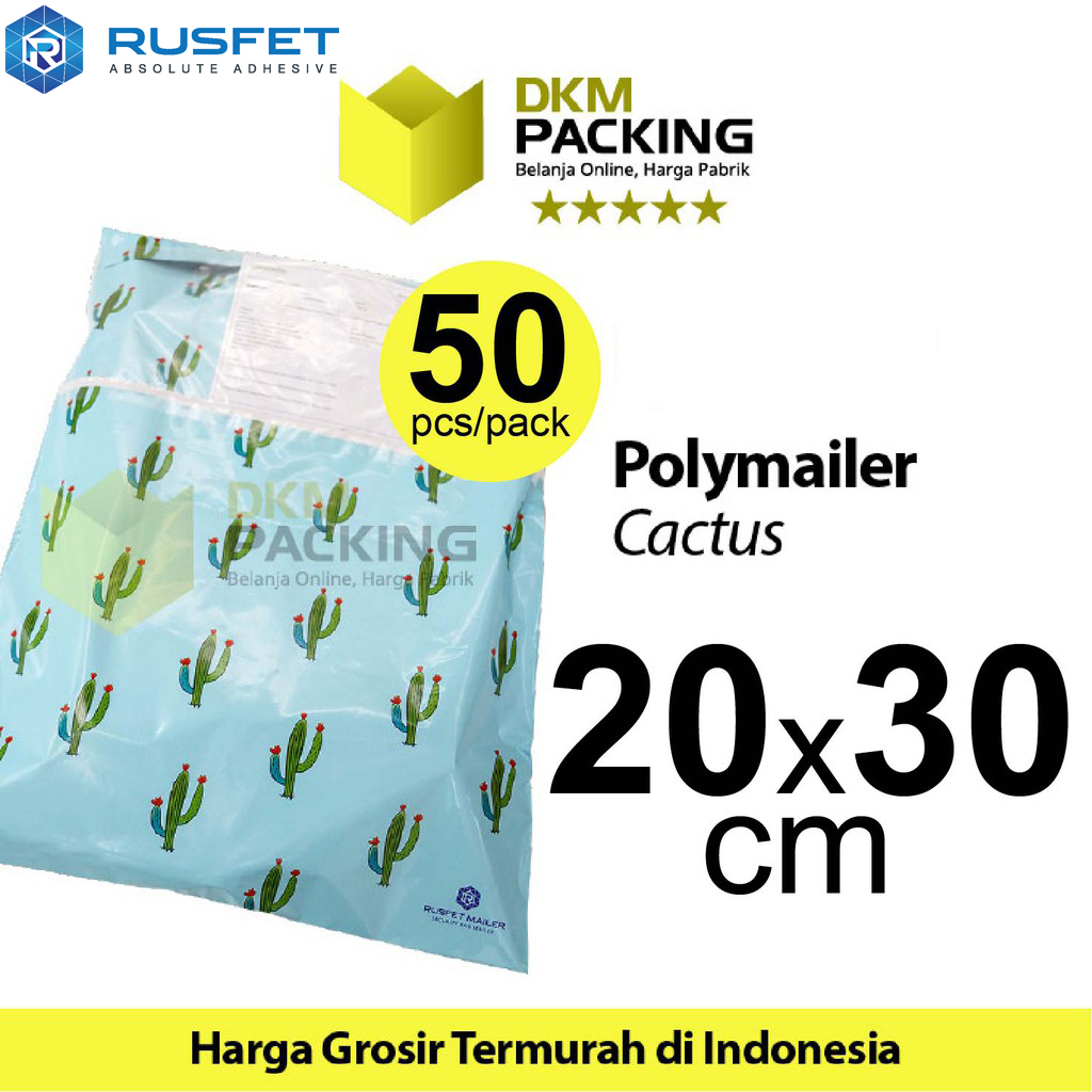 

Polymailer 20cm x 30cm Polimailer Amplop Plastik Packing Motif Cactus / PACK