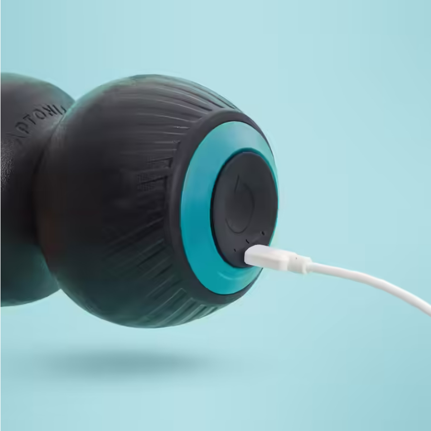 APTONIA Bola Pijat Ganda Roller Getar Mini Dengan 3 Tingkat Getaran