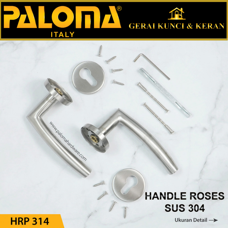 PALOMA HRP 314 Handle Pintu Roses Stainless Steel Lever Gagang Door