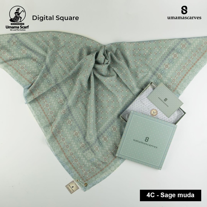 PART 2 SEGIEMPAT UMAMA SCARVES PREMIUM FREE BROOCH / DIGITAL SQUARE