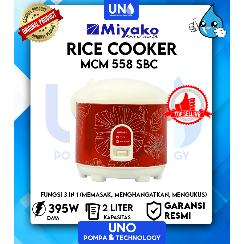 Miyako Magic Com Rice Cooker Penanak Nasi MCM 508 SBC / 606 B SBC / 512 C SBC / 507 SBC / 558 SBC ORIGINAL GARANSI RESMI