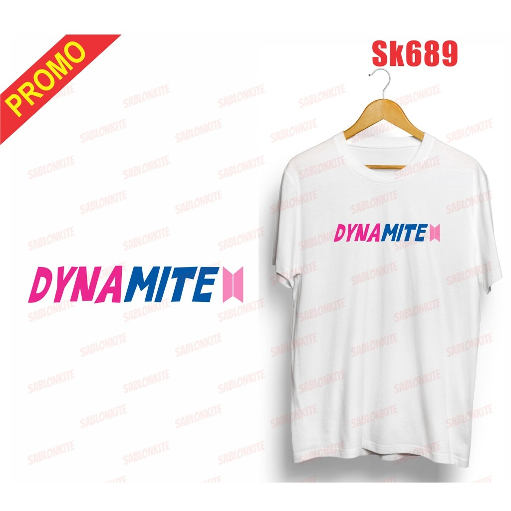 (SK689) BAJU KAOS BTS DYNAMITE LOGO BTS