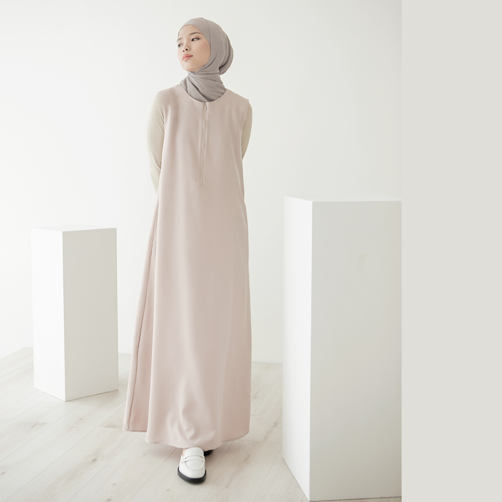 Arraya by Aska Label - Inner dress sleeveless gamis busui friendly bahan tebal tidak transparant