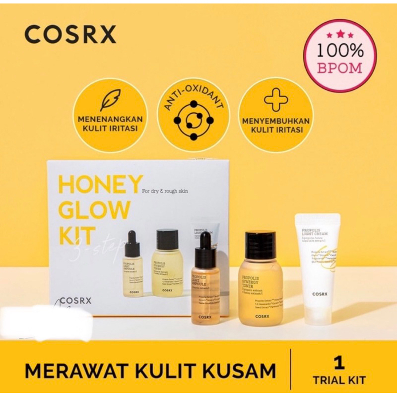 BPOM COSRX Honey Glow Kit - Full Fit Propolis Trial Kit (3 Step)