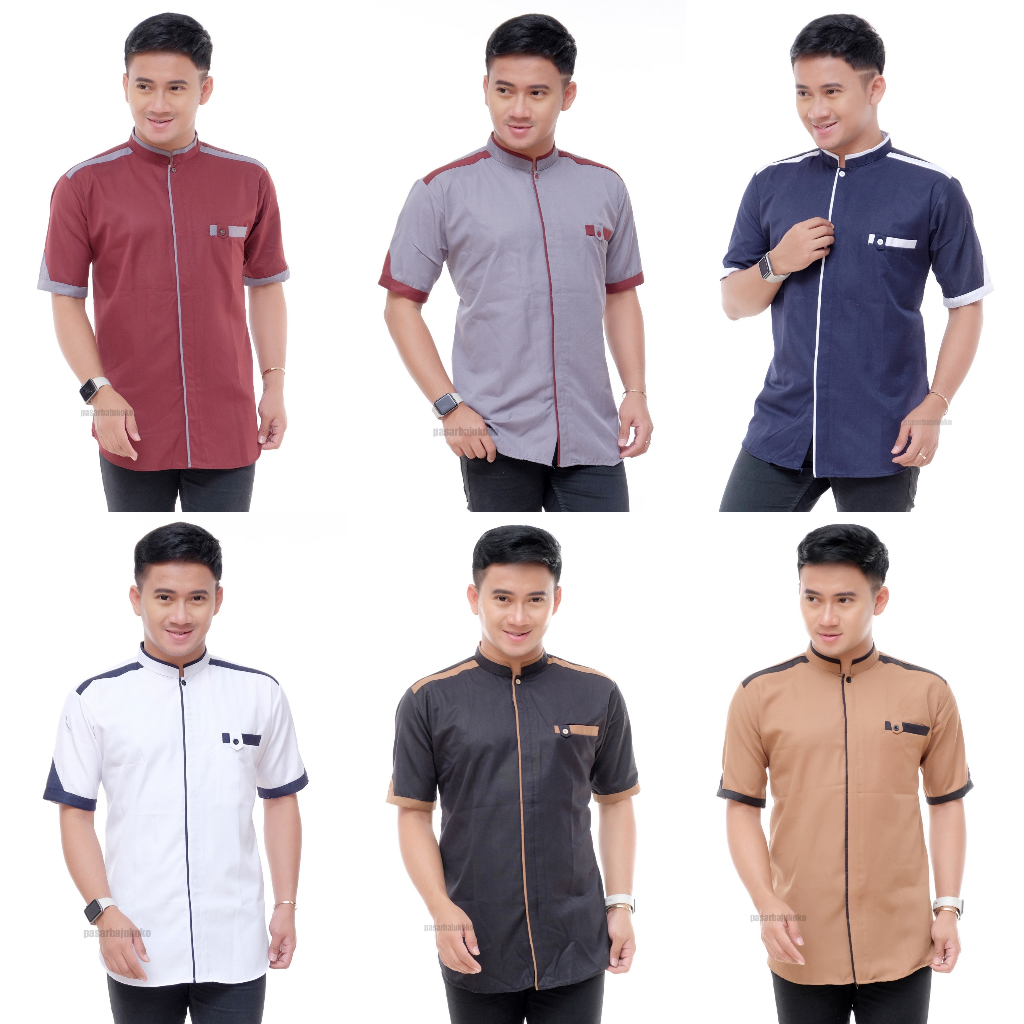 Baju Koko Modena Lengan Pendek Pria Fashion Basic