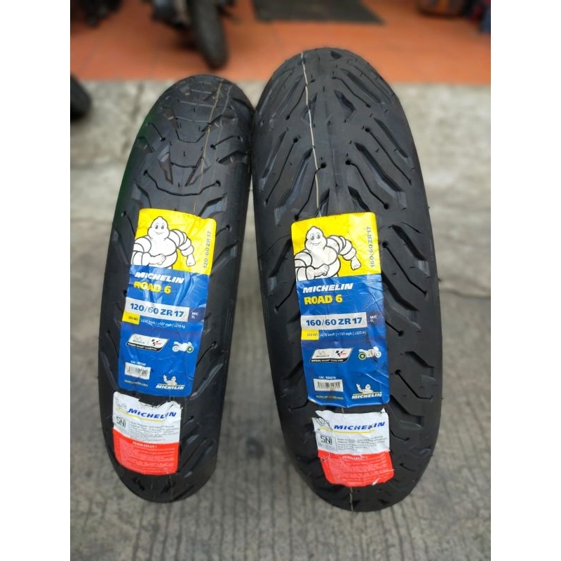 ban michelin ROAD 6 120 60 160 60 R17 tubles impor ban ZX25R R15 V3 R15 V4 CBR 250RR NINJA 250 FI R2