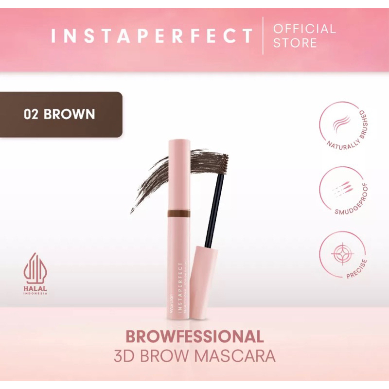 Instaperfect BROWFESSIONAL 3D Brow Mascara 5.5 g - Maskara Alis (Natural &amp; Smudgeproof)