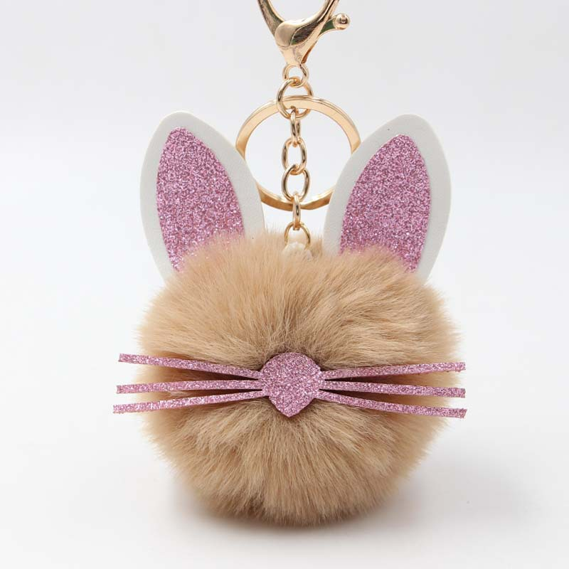 Aksesoris Tas FitBags CC003 - Mainan Tas Gantungan Kunci Pom Pom Bulu