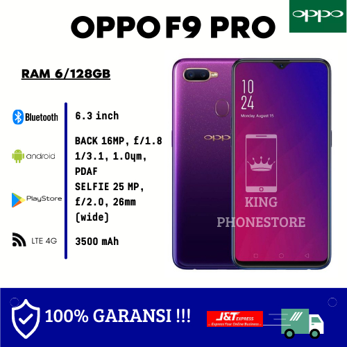 OPPO F9 RAM 6/128GB GARANSI 1 TAHUN