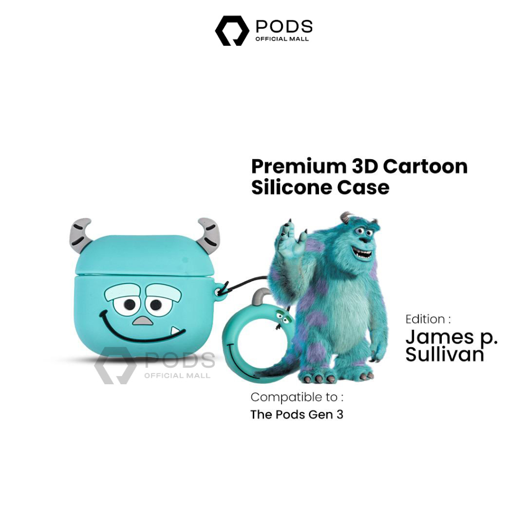 [CASE ONLY] ThePods 3D Case / Casing ThePods Gen 3 Premium 3D Cartoon Silicone Case - By PodsIndonesia