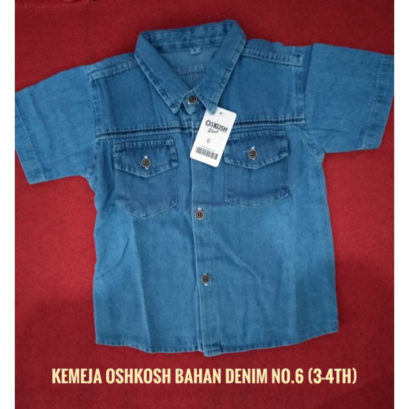 kemeja oshkosh anak laki laki