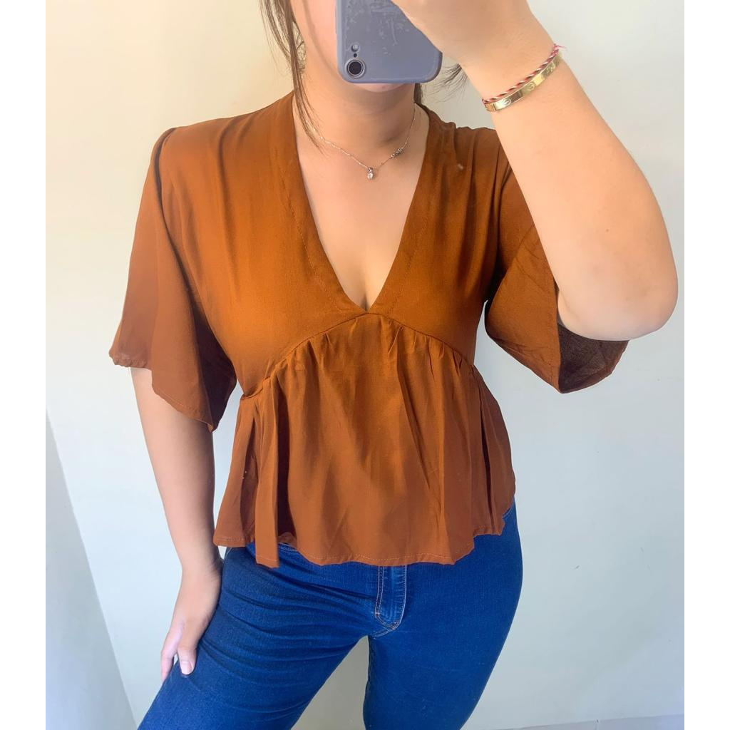 TOP BIANCA / ATASAN WANITA / BLOUSE / ATASAN KANCING