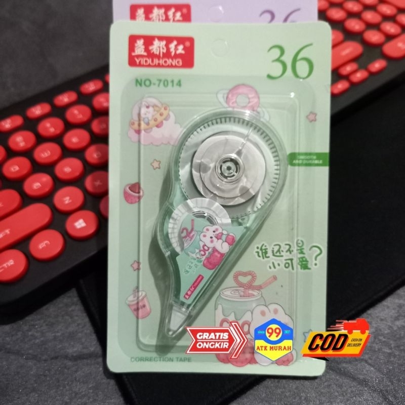 1609-HONG -TIPE EX Kertas/Tipe x/Correction Tape/Tipe ex/penghapus pulpen/tipex kering