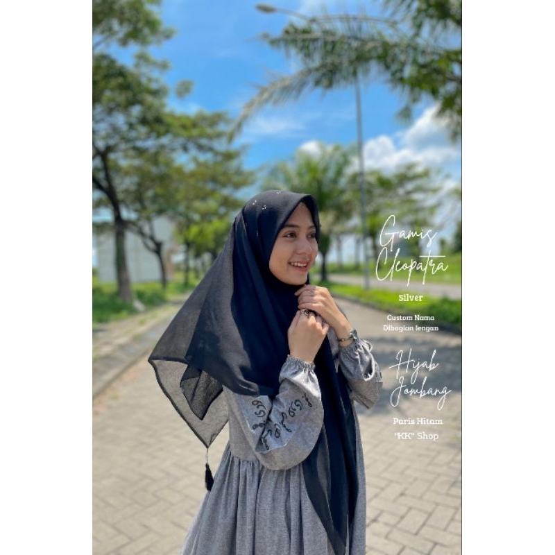 Hijab Jombang dengan tassel | Hijab Swarovski | hijab mutiara