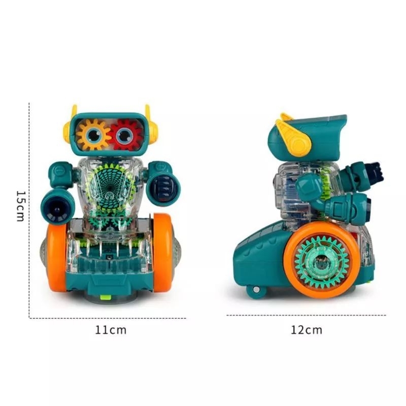 JOFESTORE88 X FerenHongXia MAINAN ROBOT ROTATING GeAR MAINAN ANAK ELECTRIK WALKING