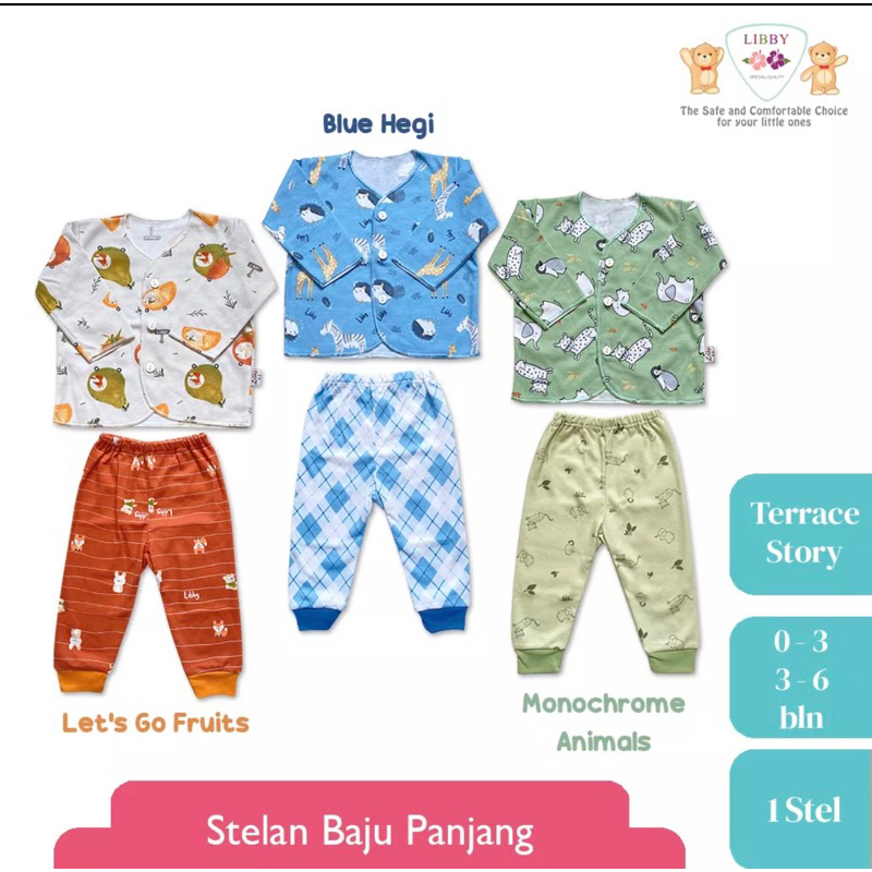 SETELAN LENGAN PANJANG LIBBY NEWBORN 0-3M/3-6M