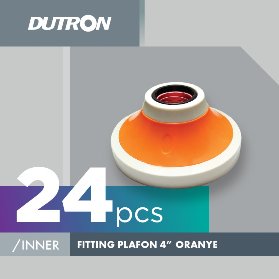 Fitting Lampu Plafon Bulat Fiting Lampu Plafon Bulat 4 inch E27 DUTRON ORANGE