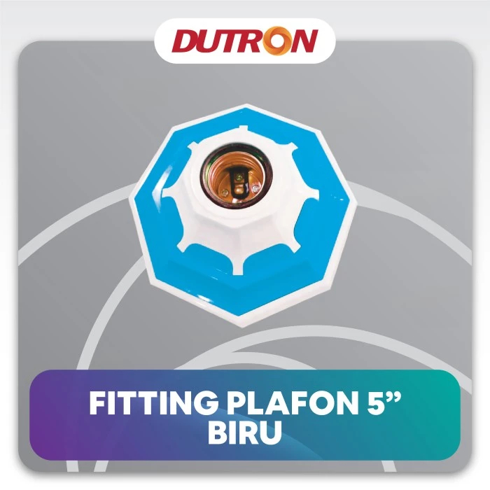 Fitting Lampu Dutron / Fitting Plafon Dutron 5 Inch Biru DV-FPS-05