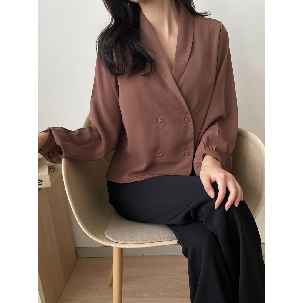 Kadaka T-0340 Blouse Long Sleeves Flowy