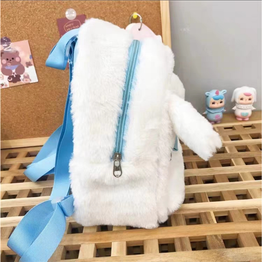 Tas Ransel Tas Punggung Bulu Cinnamoroll White