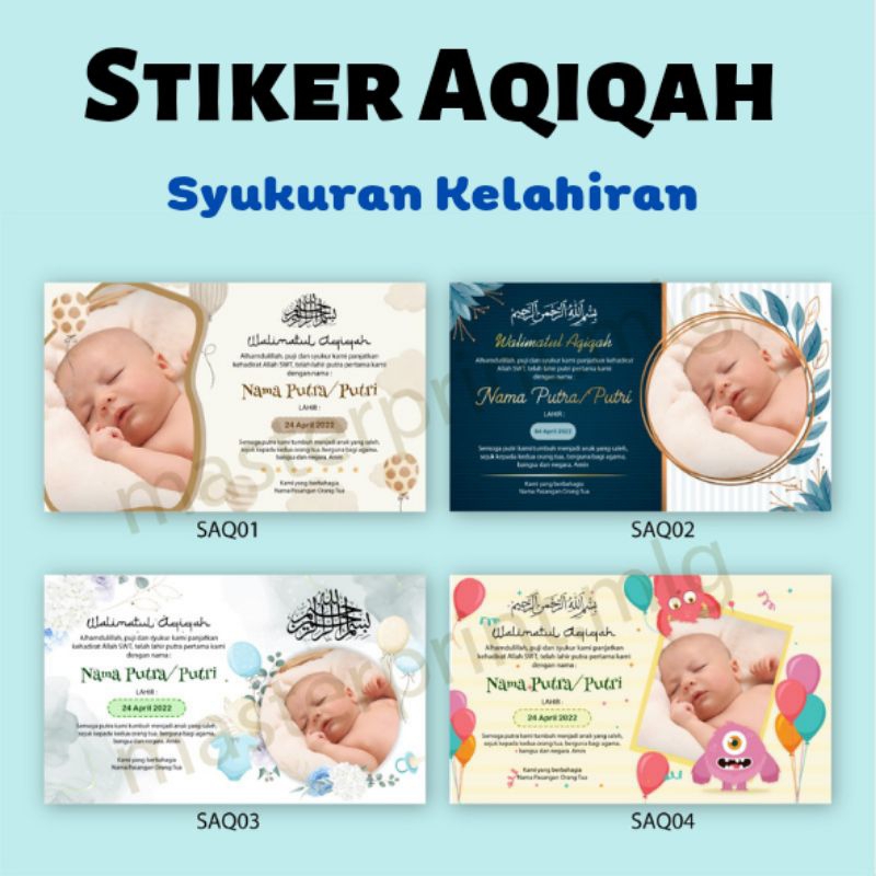 

[mp11] 20pcs STIKER AQIQAH ANAK SYUKURAN KELAHIRAN STIKER BABY BORN