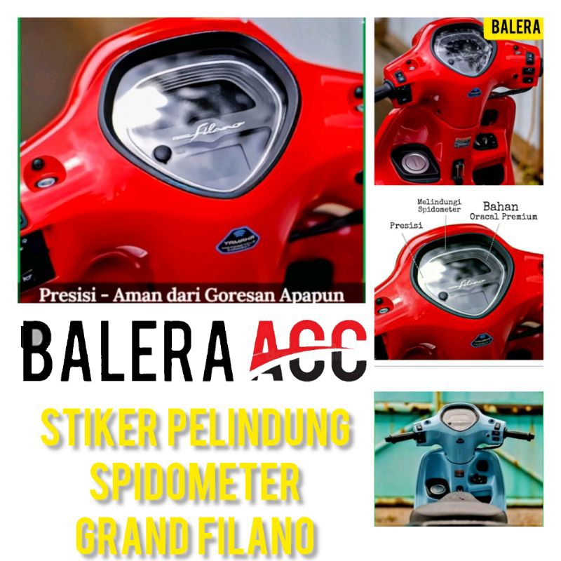 Stiker Pelindung Spidometer Grand Filano Bening Transparan Dan Smoke