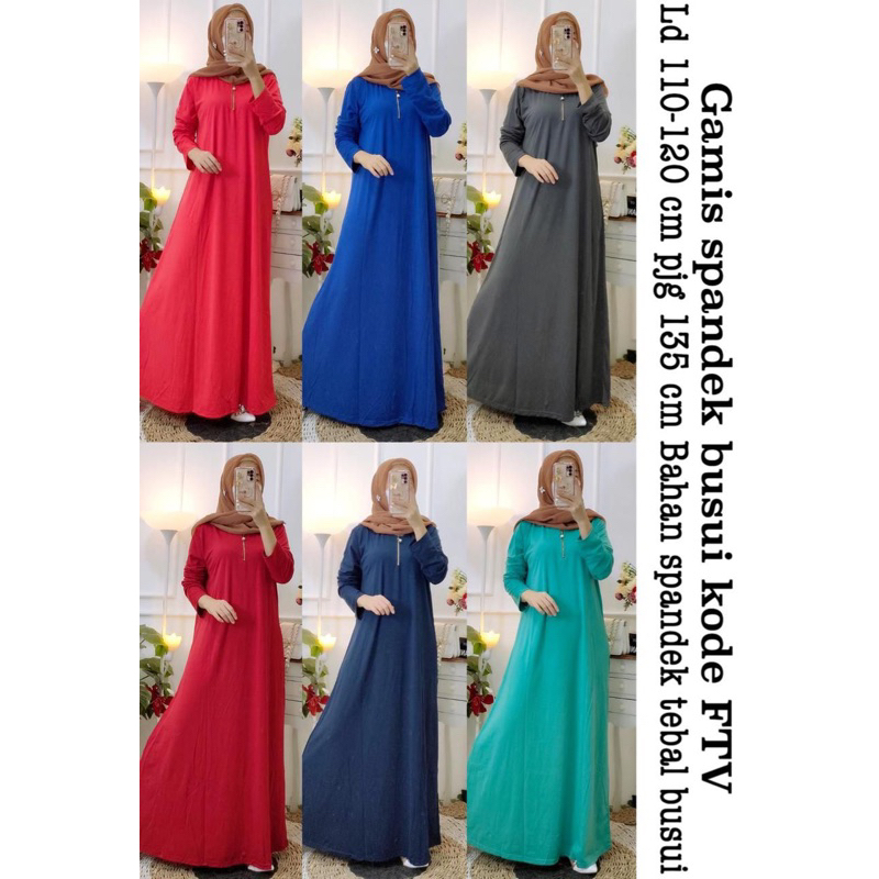 Gamis voxy spandek tebal ftv