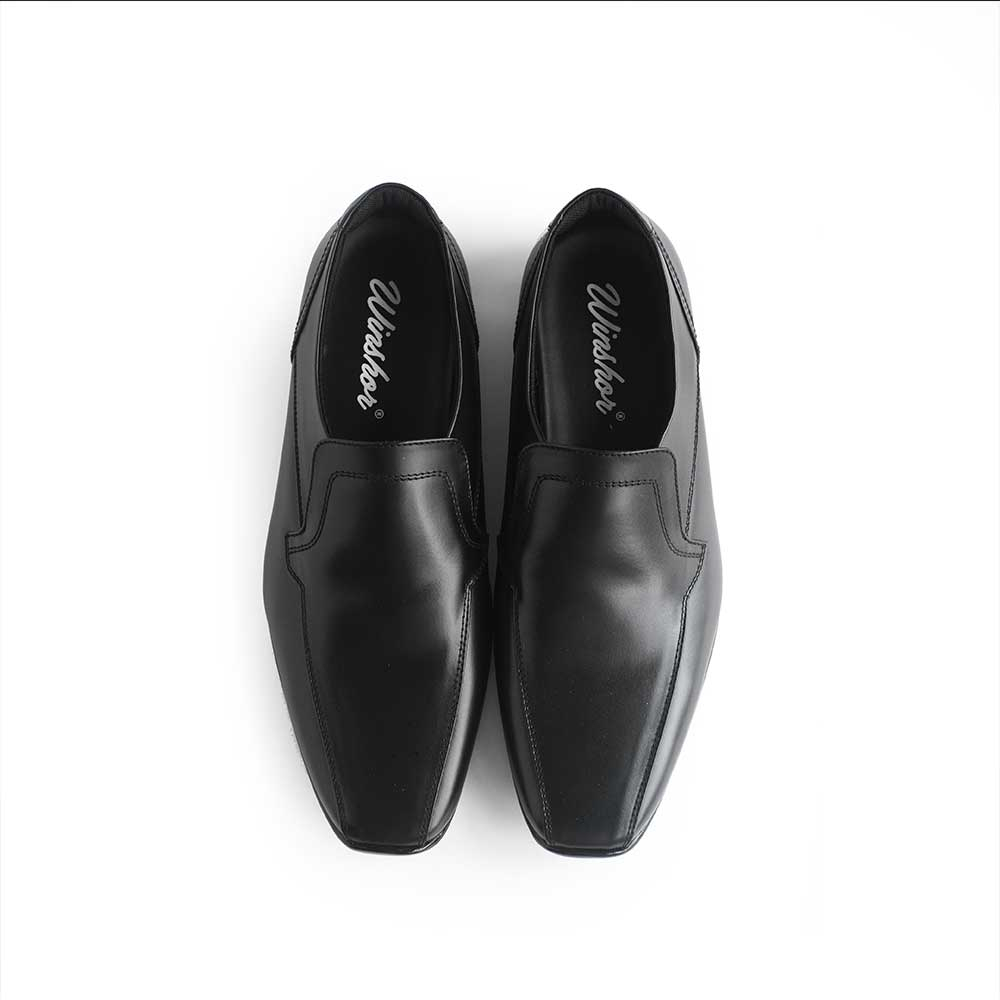 Sepatu Kulit Slip on - Winshor - Riddick Black