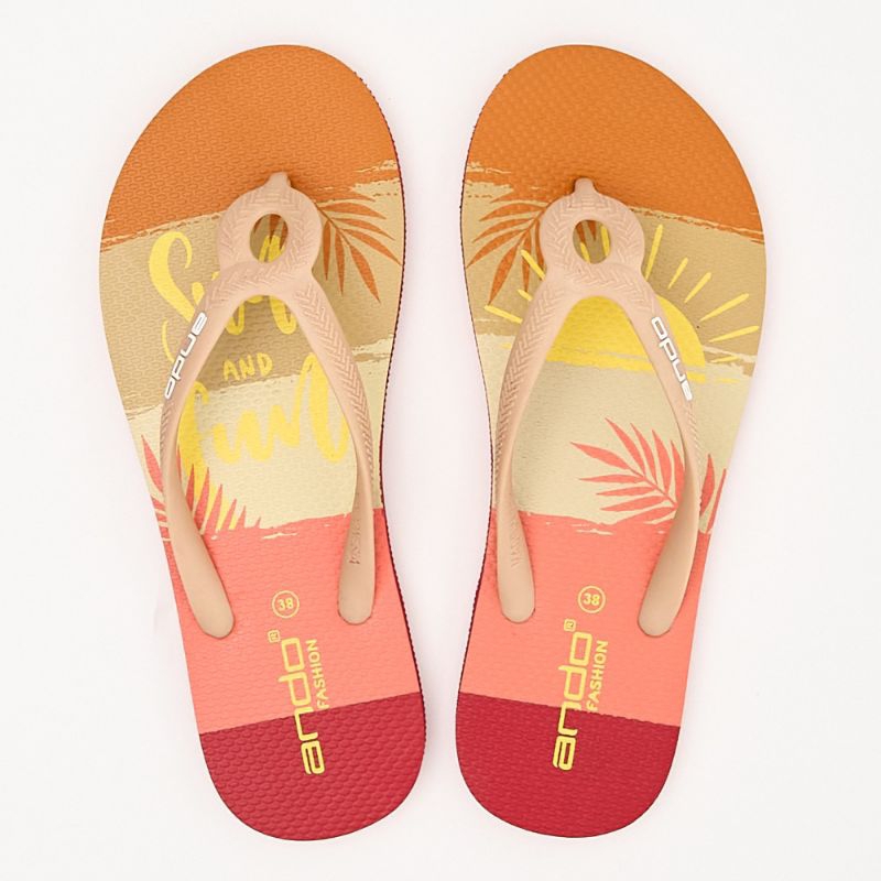 SANDAL ANDO SUNSET WANITA - SANDAL JEPIT CEWEK MOTIF