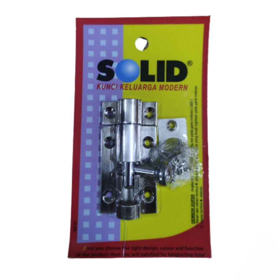 Slot pintu Merk solid / Slot jendela / Grendel pintu / Grendel jendela / Grendel G.627 (SOLID