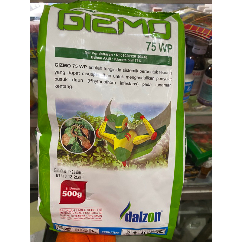 FUNGISIDA KLOROTALONIL GIZMO 75WP UKURAN 500 GRAM