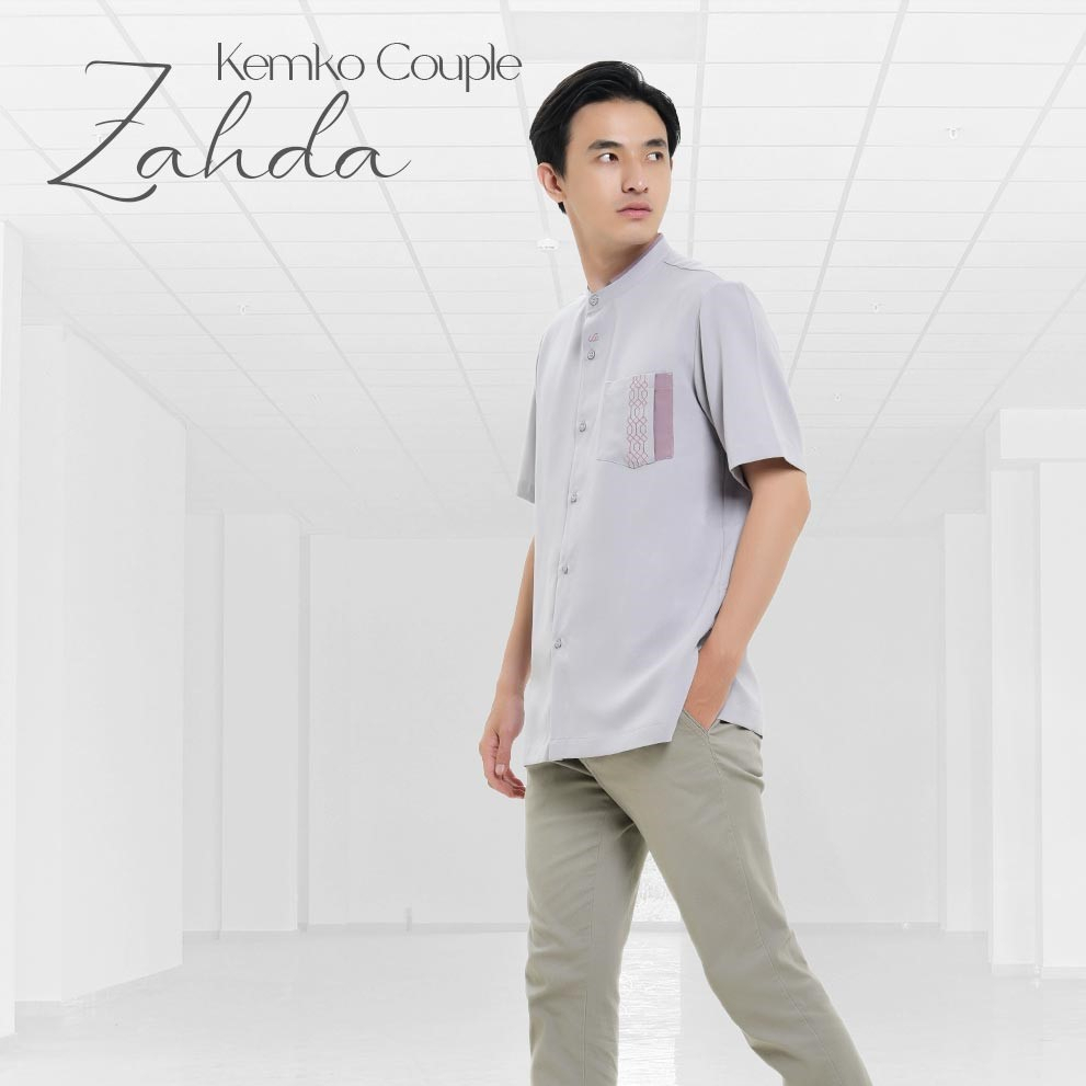 KEMKO COUPLE ZAHDA PDK/BAJU KOKO RABBANI/BAJU KOKO DEWASA/KEMKO LENGAN PENDEK/BAJU KOKO MOTIF BORDIR