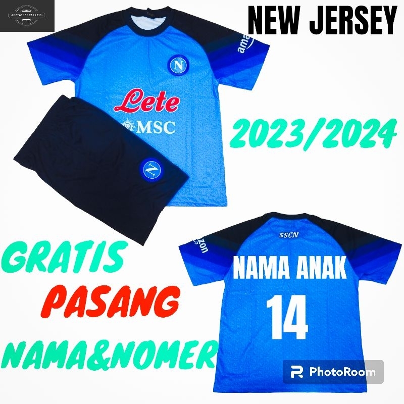 SETELAN JERSEY BOLA NA-PO-LI ANAK UMUR 7-14 THN/ BAJU BADMINTON ANAK/SETELAN JERSEY BADMINTON ANAK