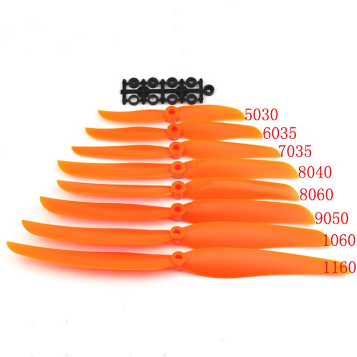 Propeller GWS Prop 5pk DD Slow Flyer 5030 6035 9050 1160 5x3 6X3,5 9x5 11x6 Orange untuk RC Pesawat 