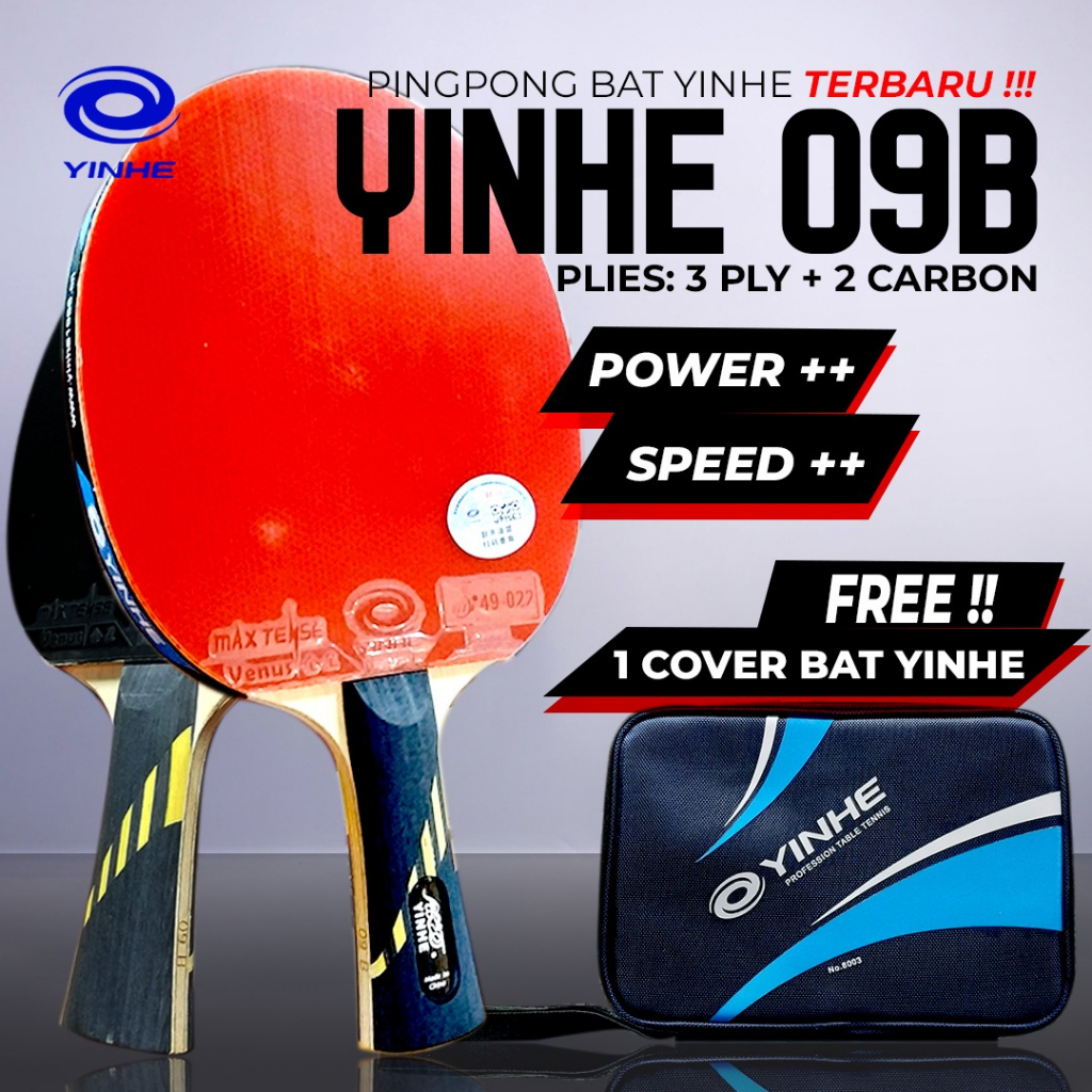 Kayu Bat Tenis Meja Pingpong Bet Rakitan Yinhe 09B FL Carbon Premade