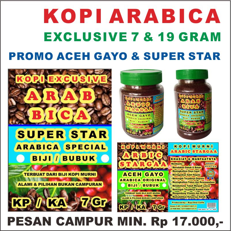 

KOPI EXCLUSIVE ARABICA SUPER STAR PROMO KOPI ARAB BICA SPECIAL TERBUAT DARI BIJI KOPI MURNI ALAMI & PILIHAN, BUKAN CAMPURAN KOPI ARBIC STARGAA ACEH GAYO KOPI GOOD DAY ENERGEN LUWAK WITH COFFE TORABICA ABC KAPAL API ANNUR KARANGAYU TOKO 1057 ARABIKA