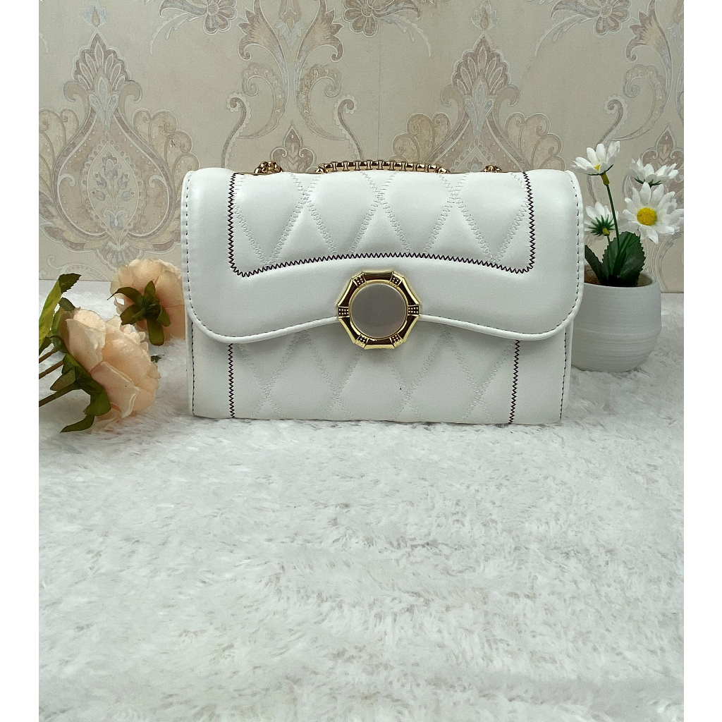 Tas Selempang Bahu Wanita Termurah Nail Bag 9753F - Handbag Fashion Wanita Tali Rantai / Tas Murah Premium