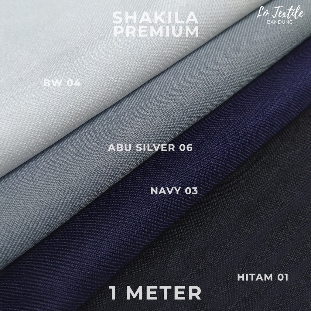 Kain Bahan Shakila Eceran 1 Meter Strech Lembut Premium Quality (Seri 2)