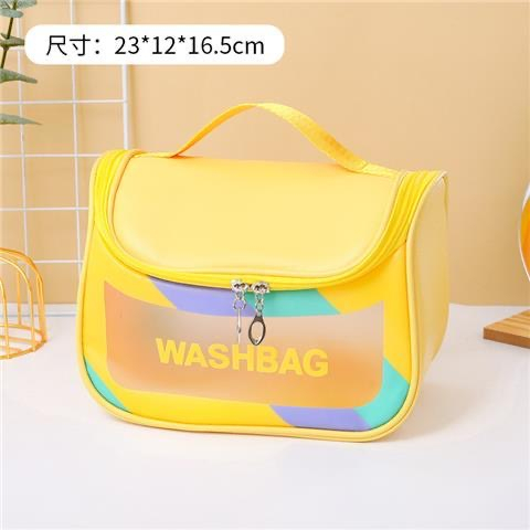 TASBLUE Tas kosmetik perjalanan / tas kosmetik wanita Korea tas kosmetik serbaguna / tas perlengkapan mandi transparan PU tahan air tas penyimpanan berkapasitas besar T03